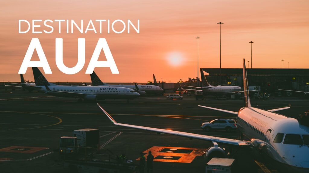 Airplanes at Queen Beatrix International Airport Aruba